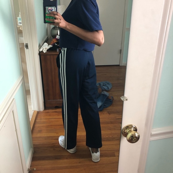 Navy Adidas Track/Sweat Pants - Picture 3 of 4